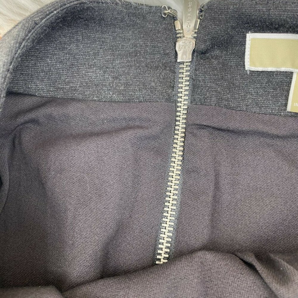 Michael Kors Zip Back Pencil Skirt Size 4 Charcoal - Picture 4 of 6